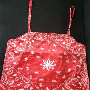Red Bandana Print Camisole Top